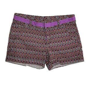 Athleta Womens Geometric Patterned Shorts Size 2 Multicolor